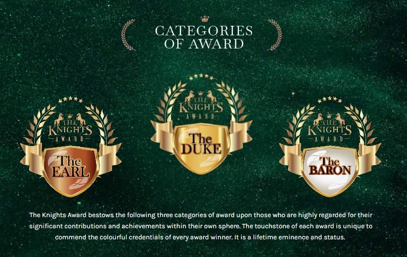 categories of award