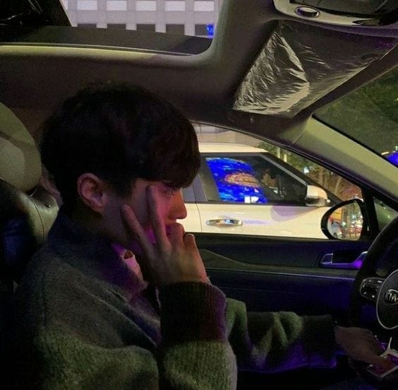 korean ulzzang night drive car
