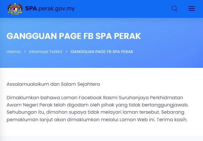 Spa Suruhanjaya Perak Awam Hacked Notice Website 1