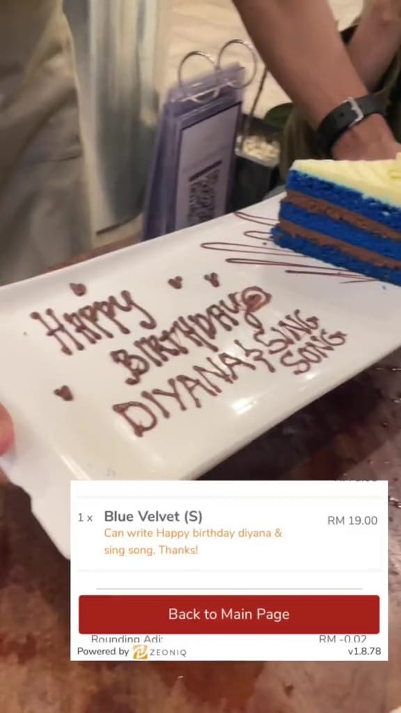 SS 7 birthday wish gone wrong remark sing song written on plate
