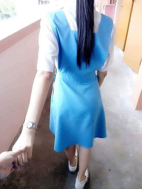 school uniform secondary girl pinafore
