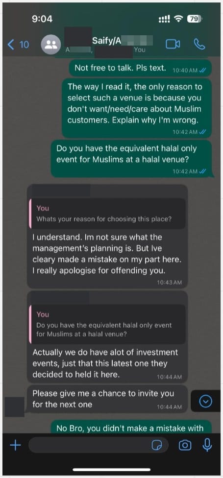 Bank islamic invited muslim customer to attend non halal event 5