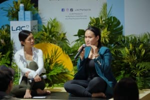 Jenn Chia a Certified Yoga Instructor and Cynthia Jetan Certified Nutrionist from LAC Malaysia