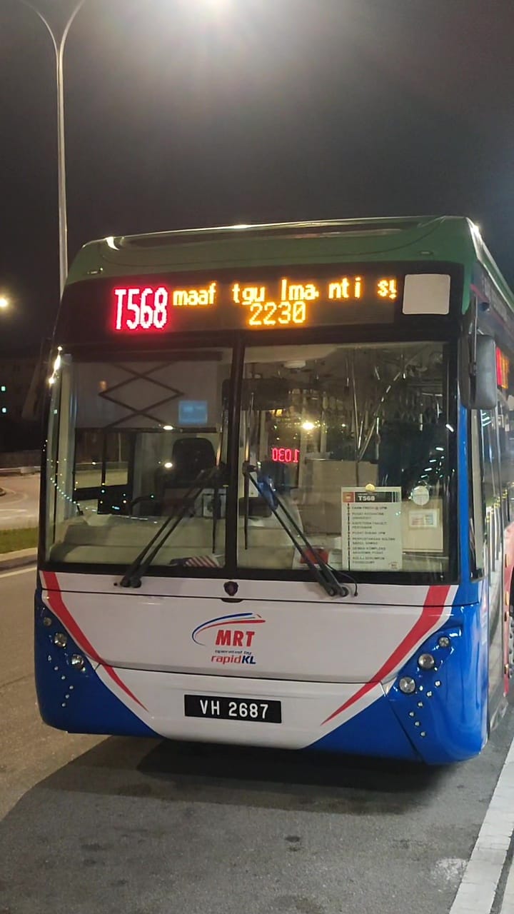 Bus Late Driver Apologize Using Led Light Message 2