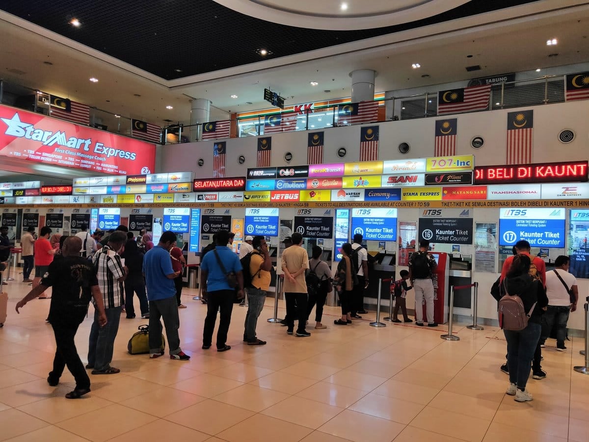 Tweet Tbs Station Departure Hall Bus Ticket Counters