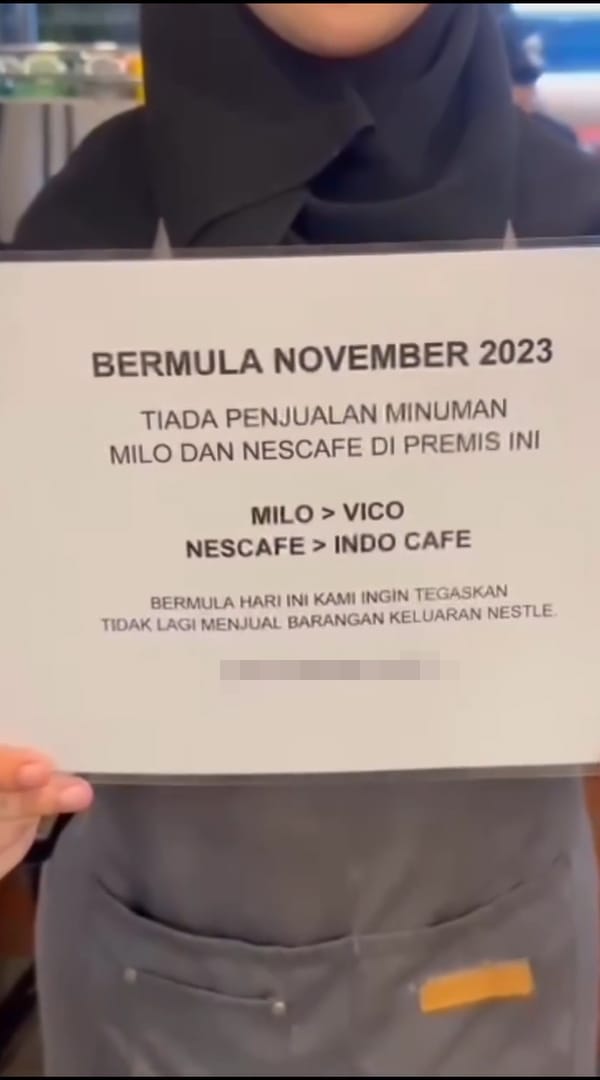 停卖Milo和Nescafe