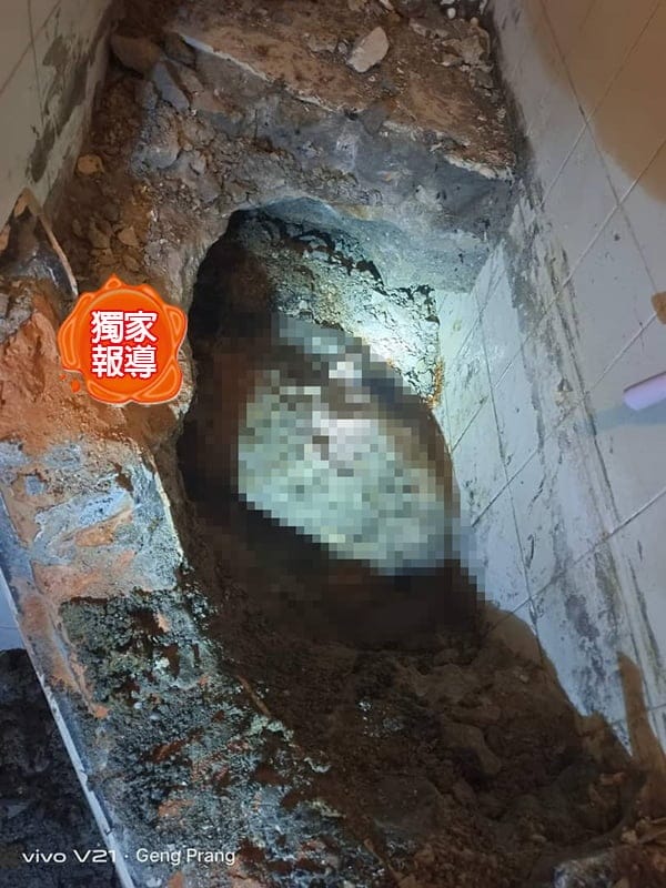 hide female body in cement toilet 4