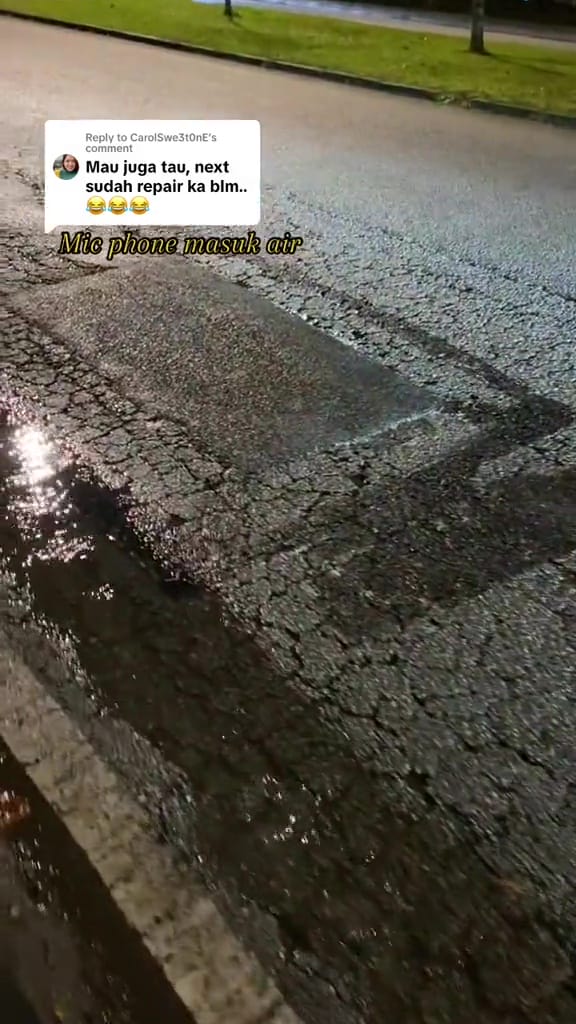 pothole road subang bestari shah alam drawings attention awas 16