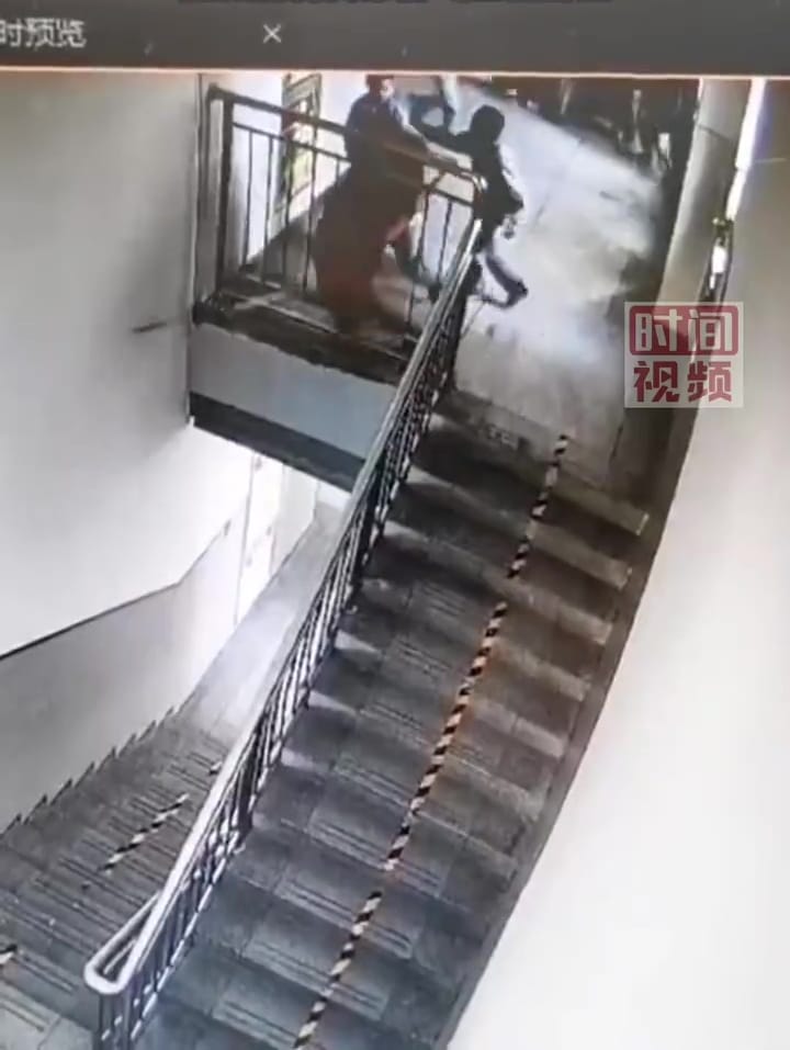 student fell down staircase fence broken 2