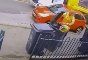 0 Hull Bin Man Caught On Cctv Throwing Rubbish Out Of Bin And Onto Streethull City Council Have Issue