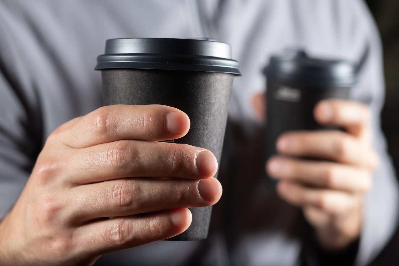 Man Holding 2 Cups Coffee Tea 123Rf