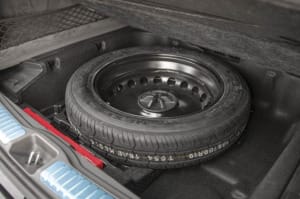 spare tyre in back of car 2