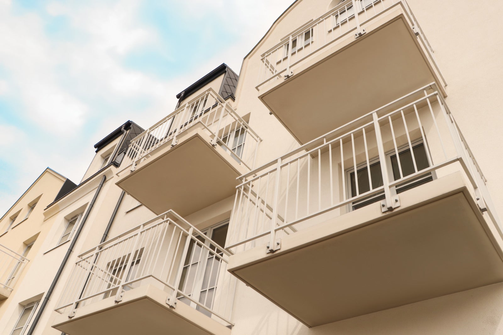 Apartment Condominium Balcony Low Angle 123Rf