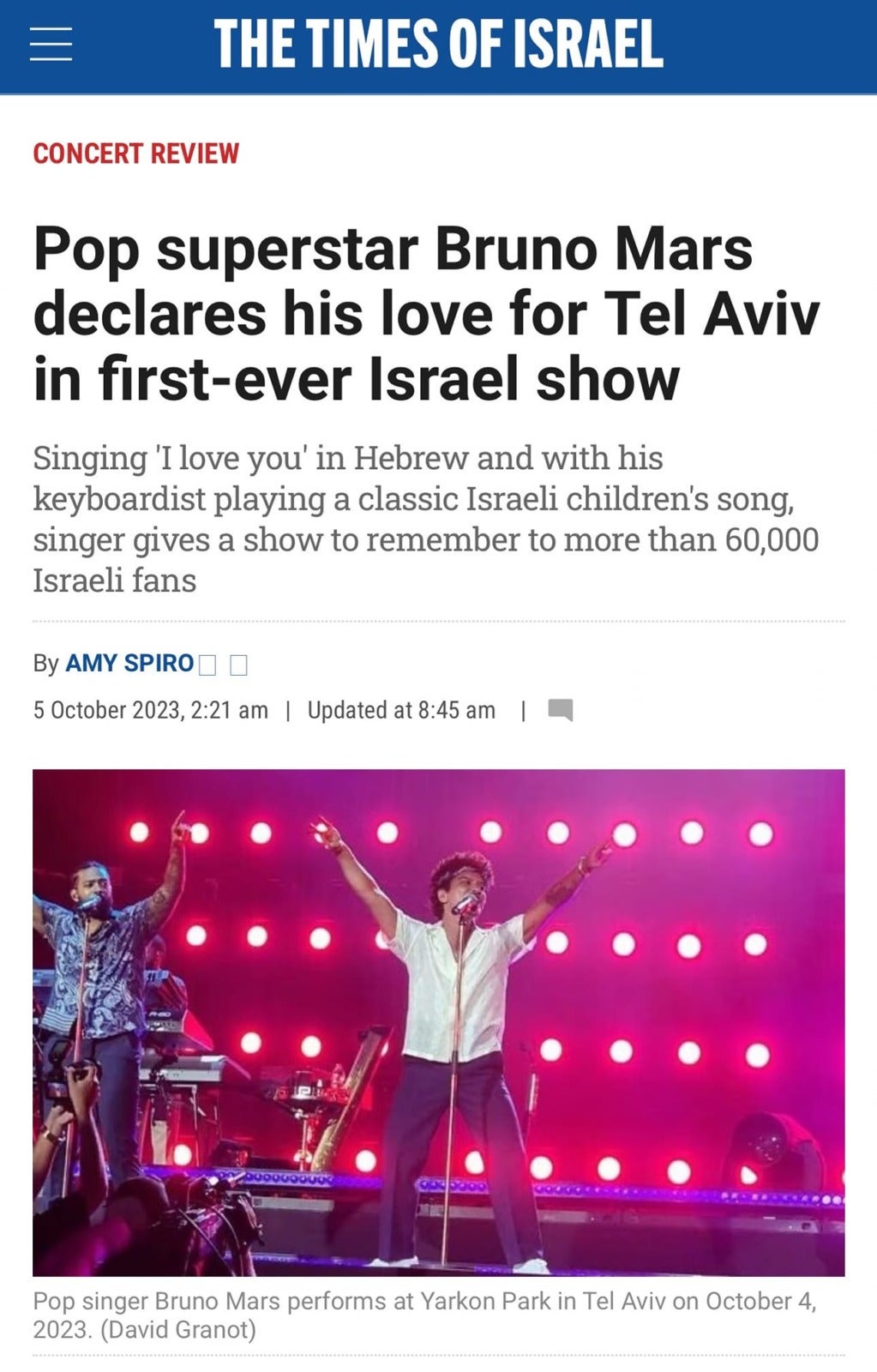 bruno mars i love you israel the times of israel scaled