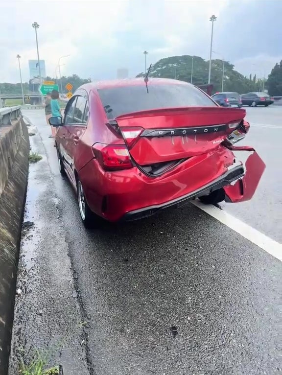 Vip Escort Car Accident Proton Saga Highway 6