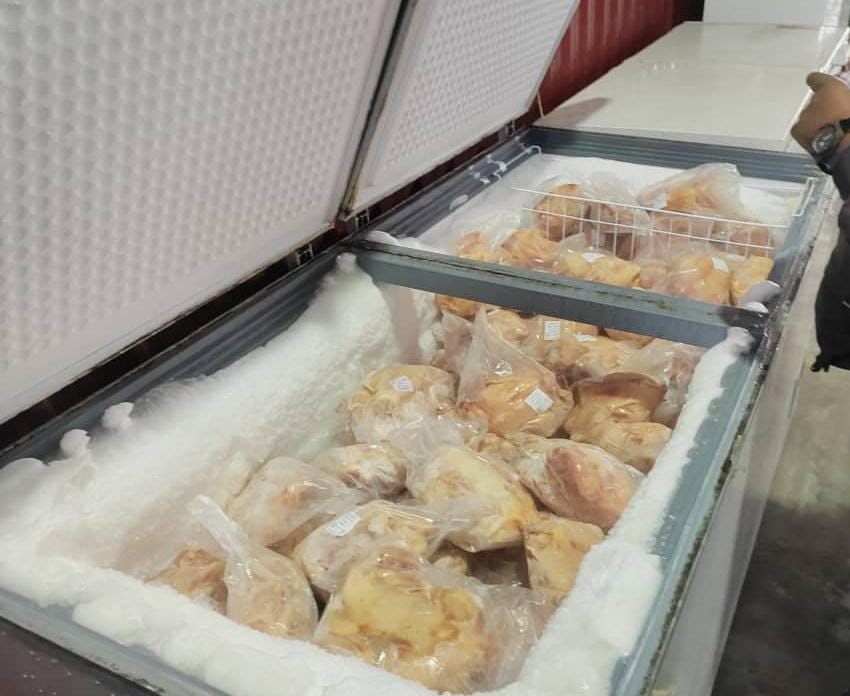 马六甲内贸局把充公冷冻鸡捐给动物园 2