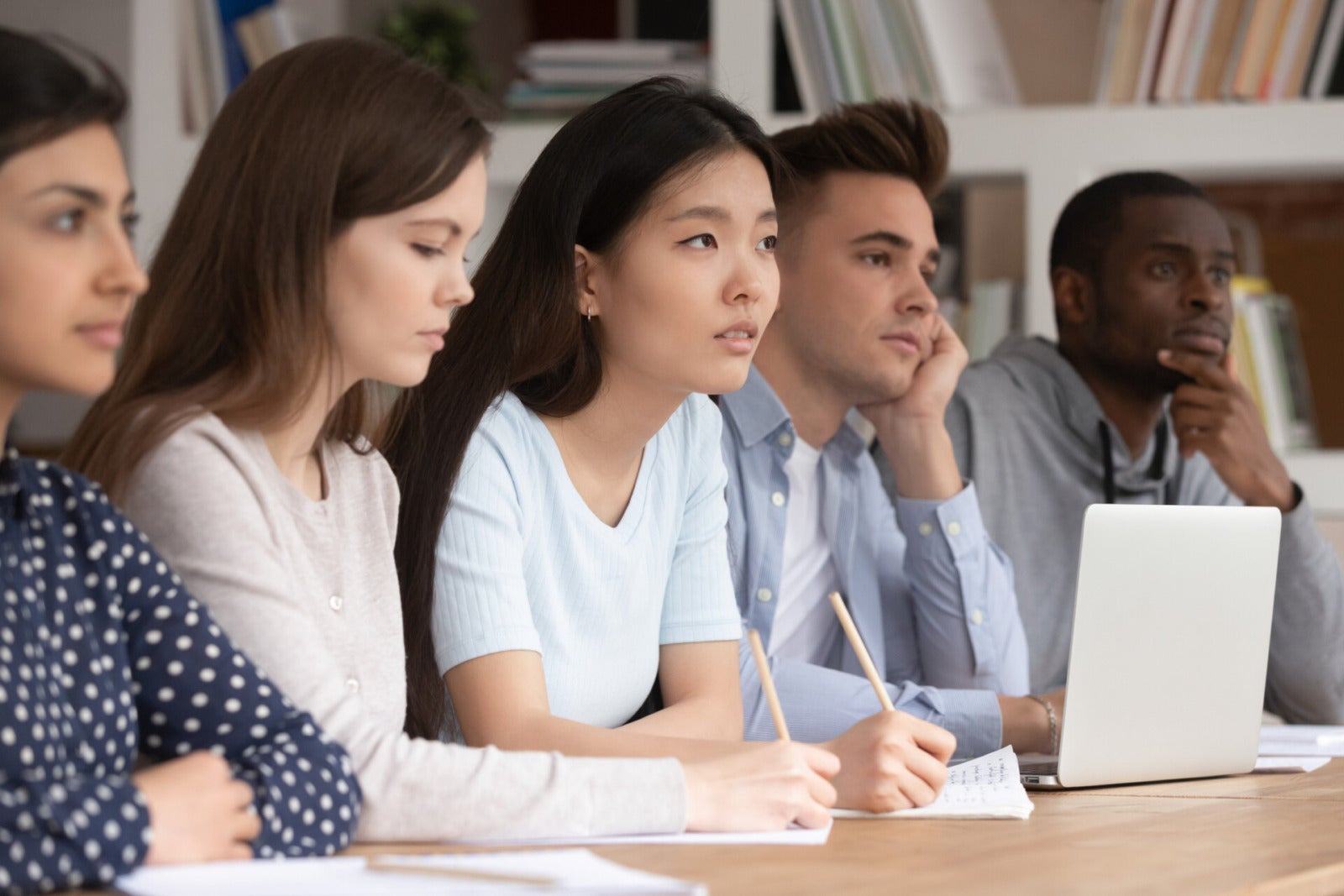 asian university students listening class 123rf