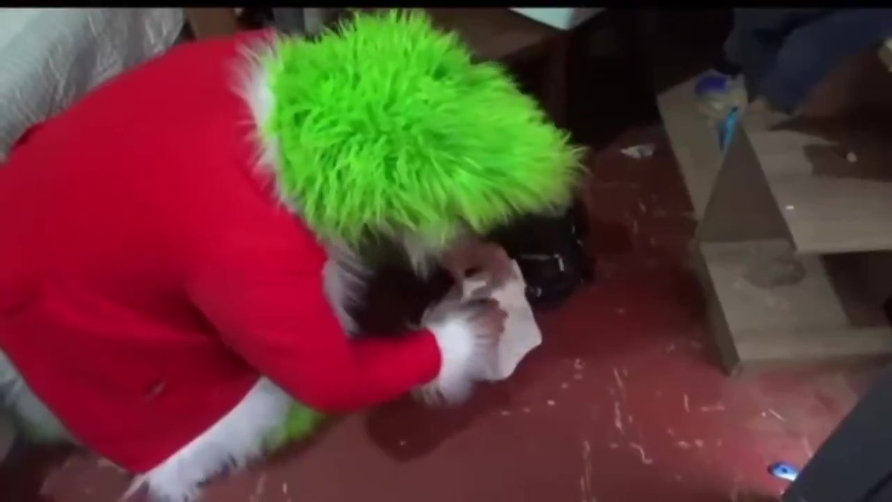 police in grinch costume cosplay raid criminal 7