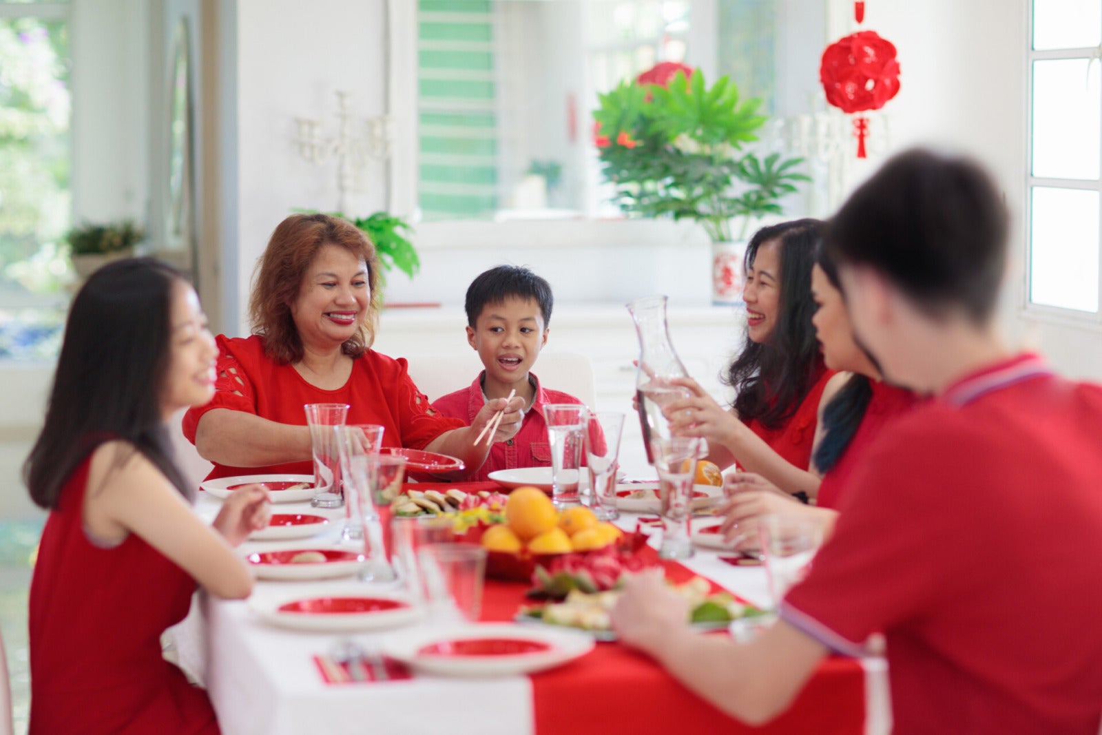 asian chinese new year lunch home 123rf