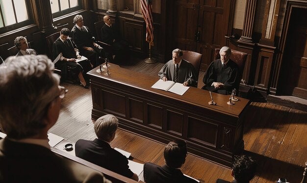 jury court with lawyers judge board 976492 91380