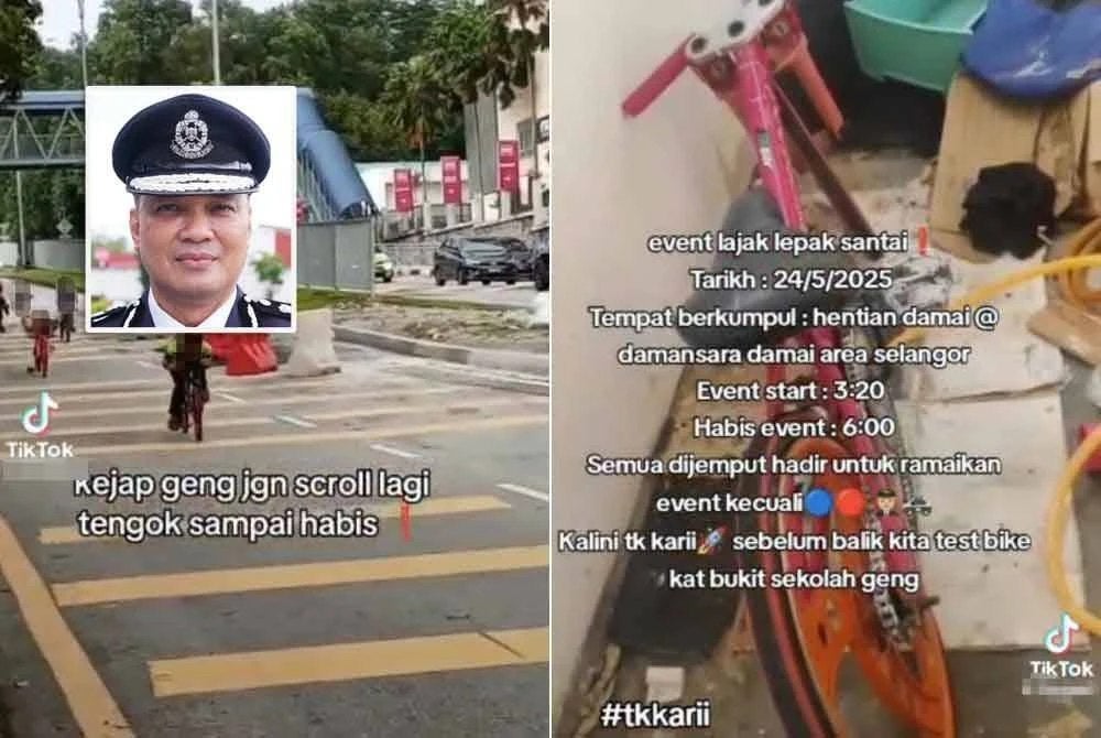 basikal lajak tiktok pertandingan polis
