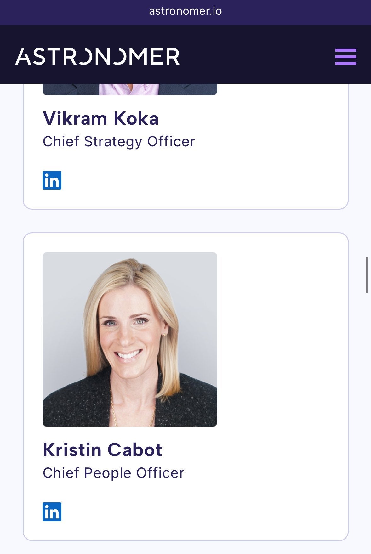astronomer chief people officer
