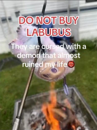 burn labubu