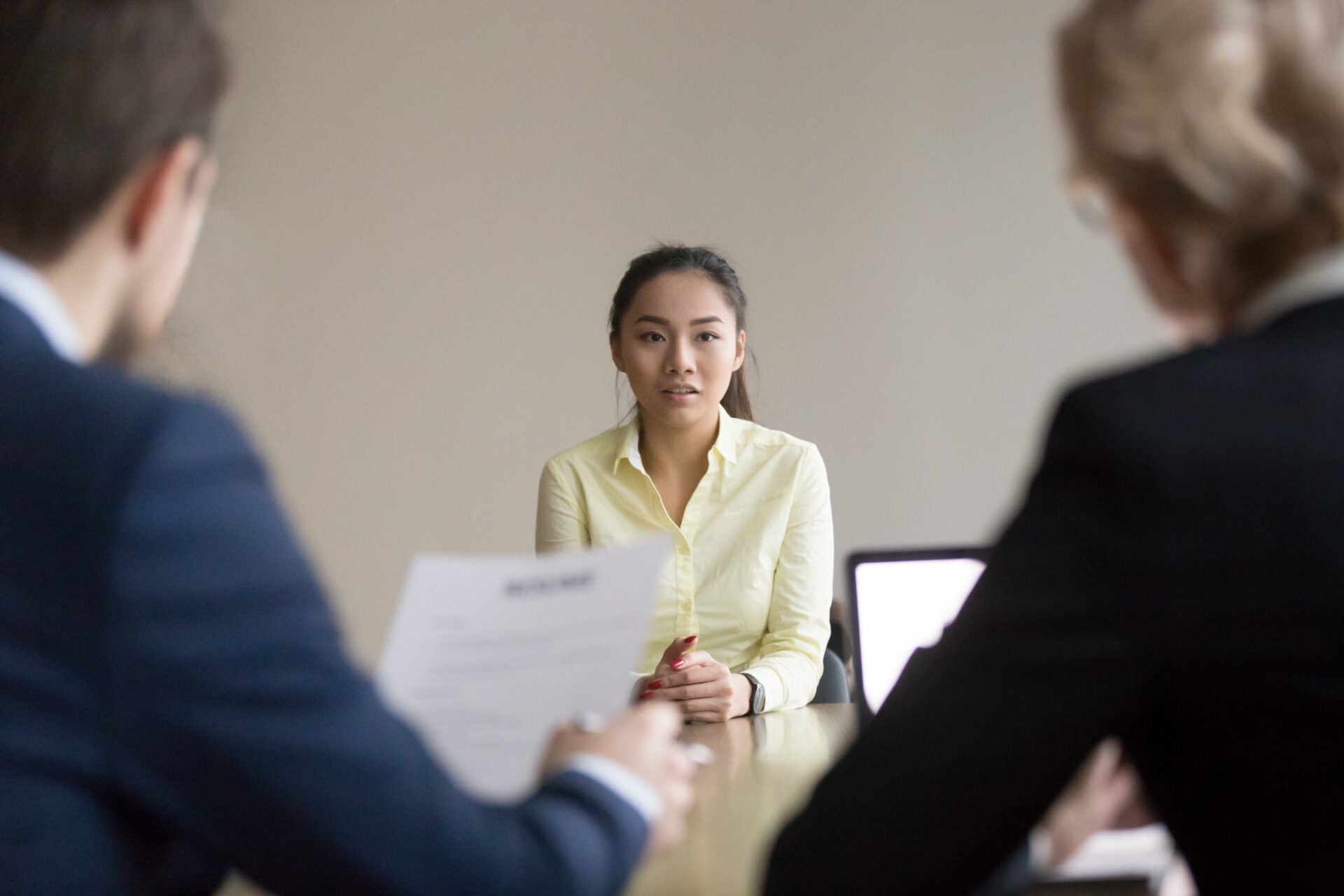 interview candidate nervous 123rf