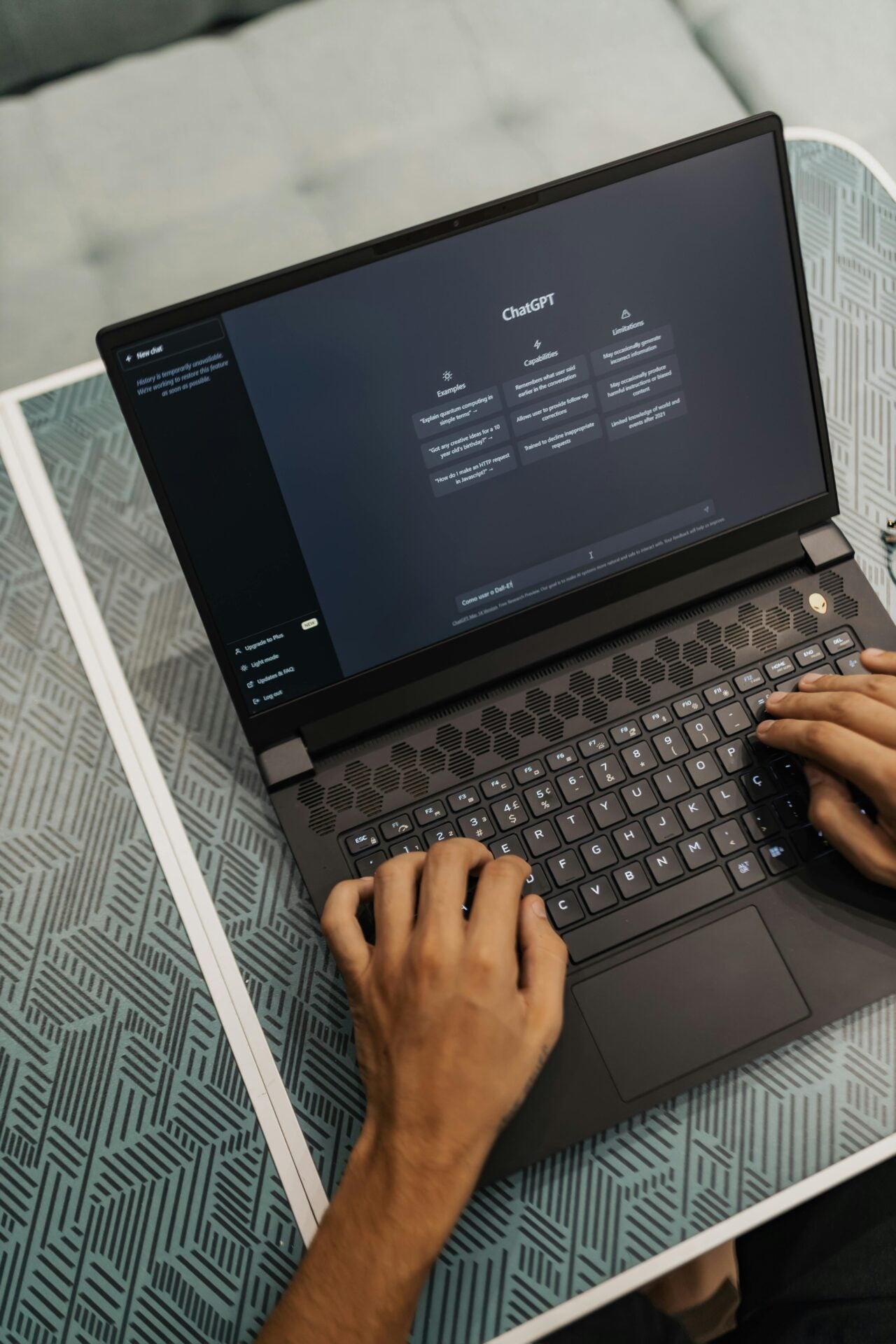 pexels laptop using chatgpt