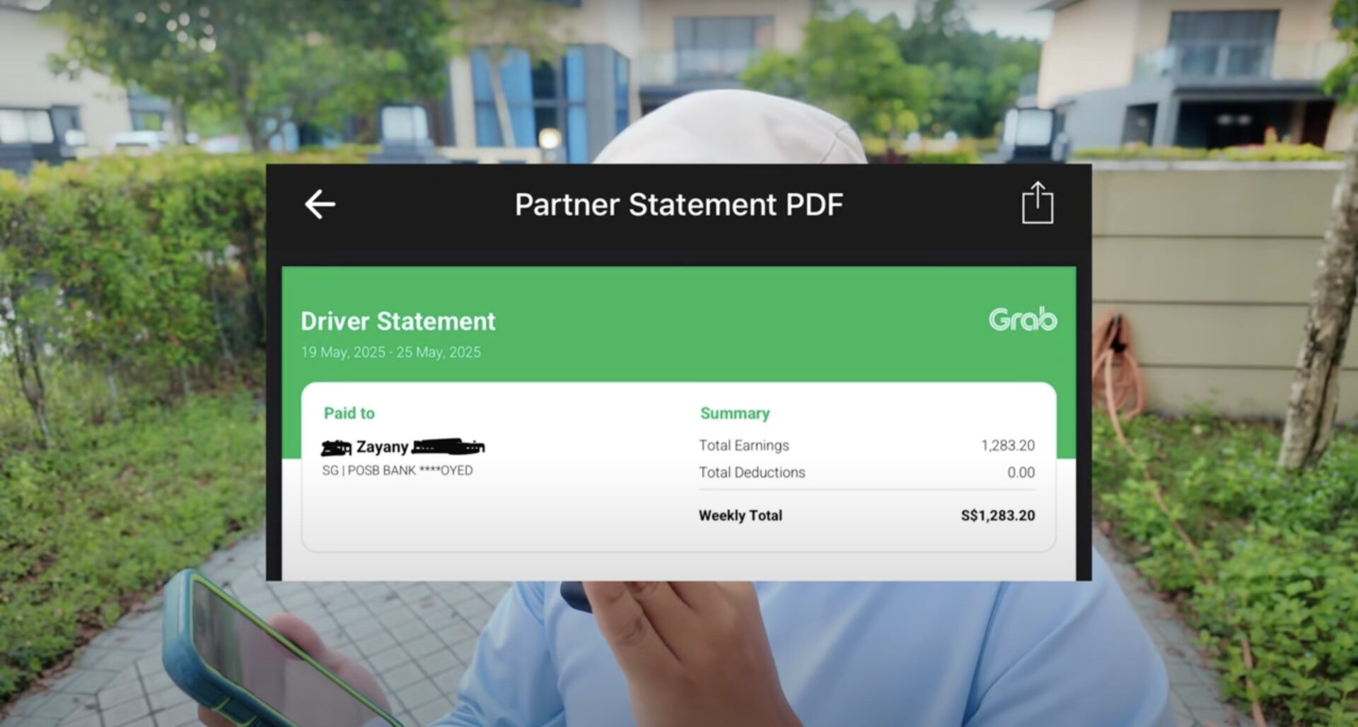 sg grab rider lives in jb villa earns rm20000 2