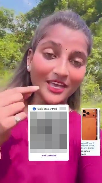 indian influencer ask fans donation iphone 17 pro max 3