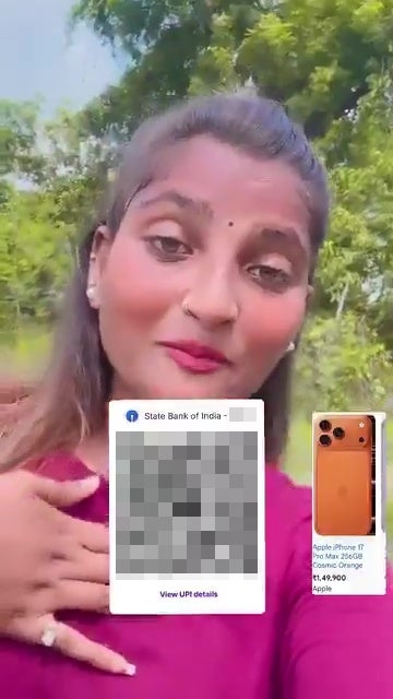 indian influencer ask fans donation iphone 17 pro max 4