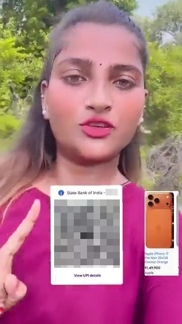 indian influencer ask fans donation iphone 17 pro max 5