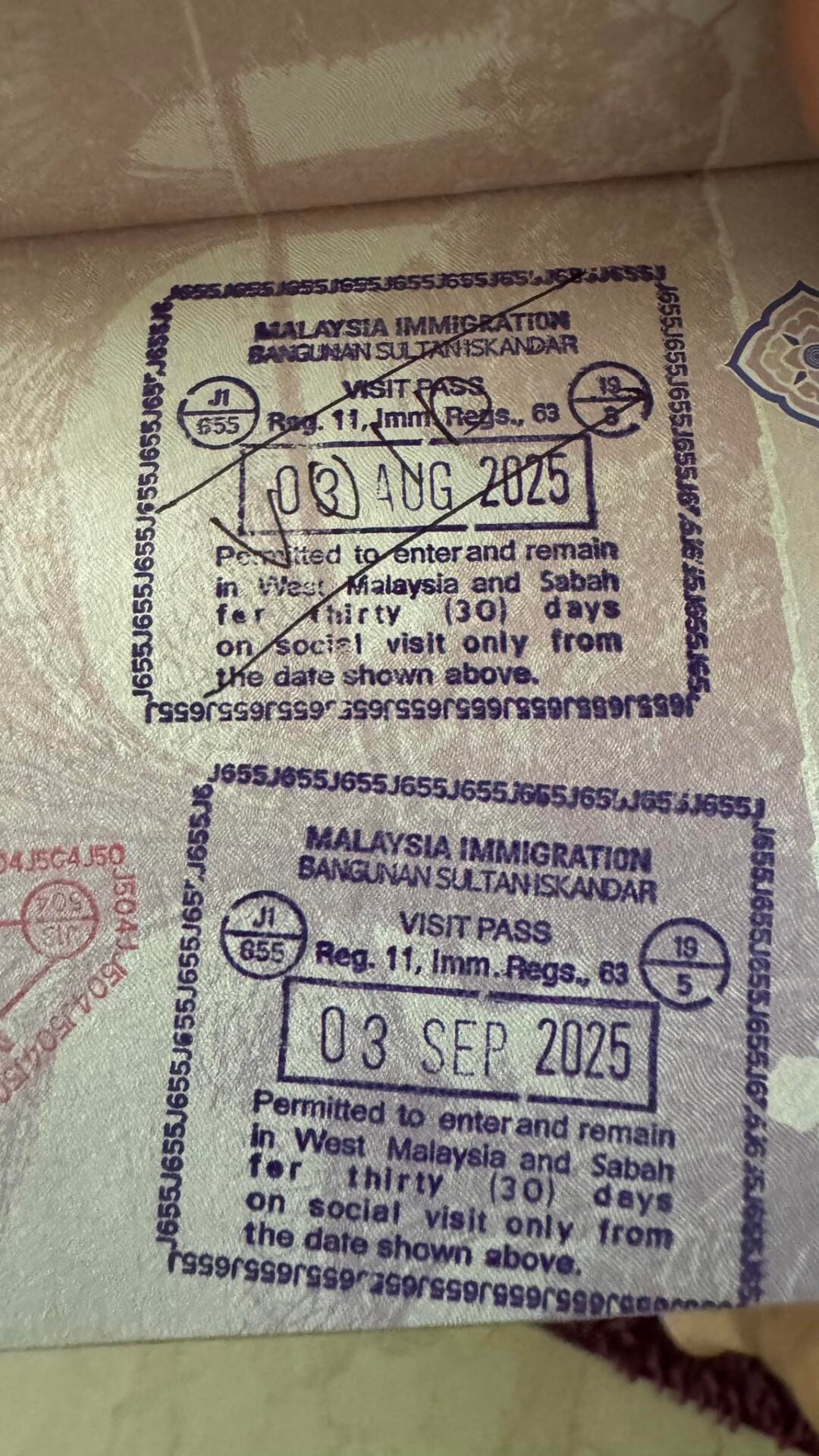 passport wrong chop