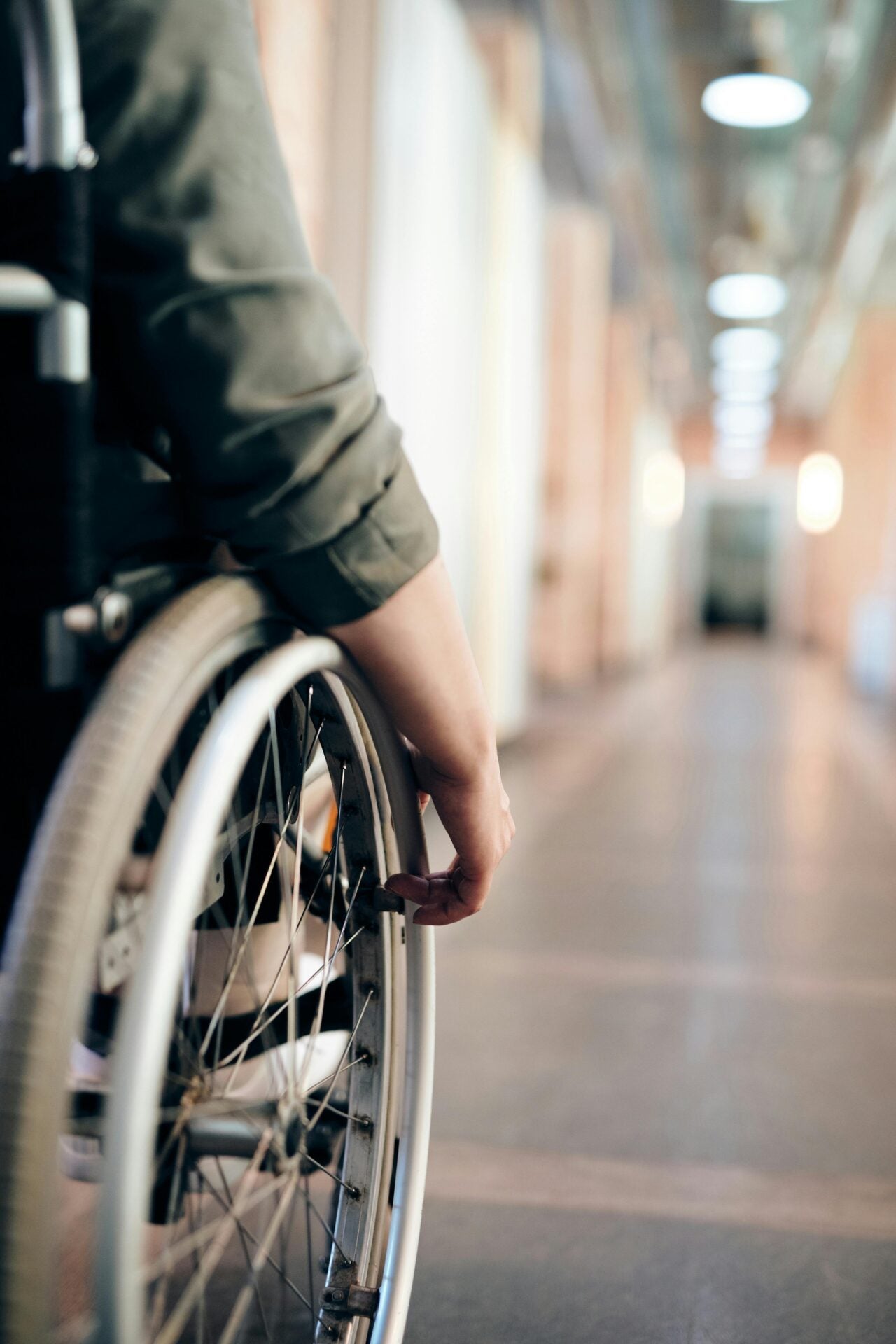 pexels marcus aurelius wheelchair man hallway