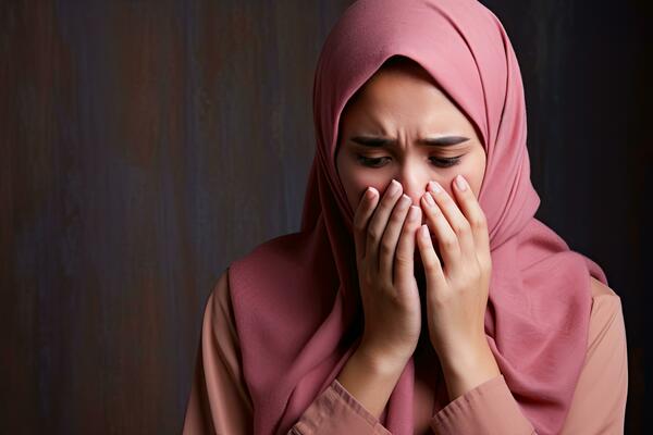 sad malay woman
