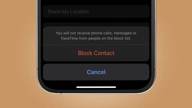 block contact phone