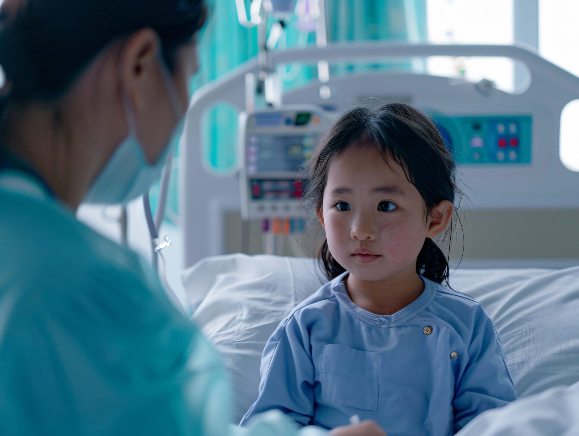 girl child hospital doctor bed freepik