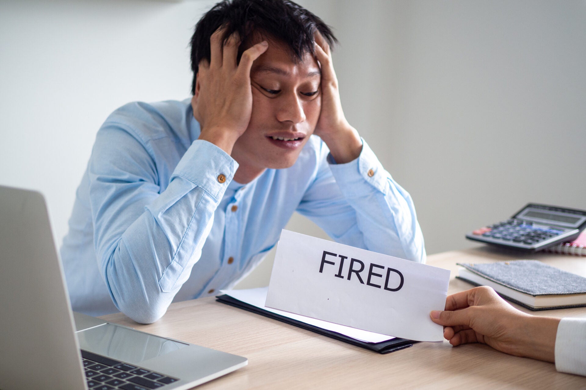 man fired frustrated 123rf