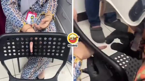 Finger Stuck Chair Hole Ft Img