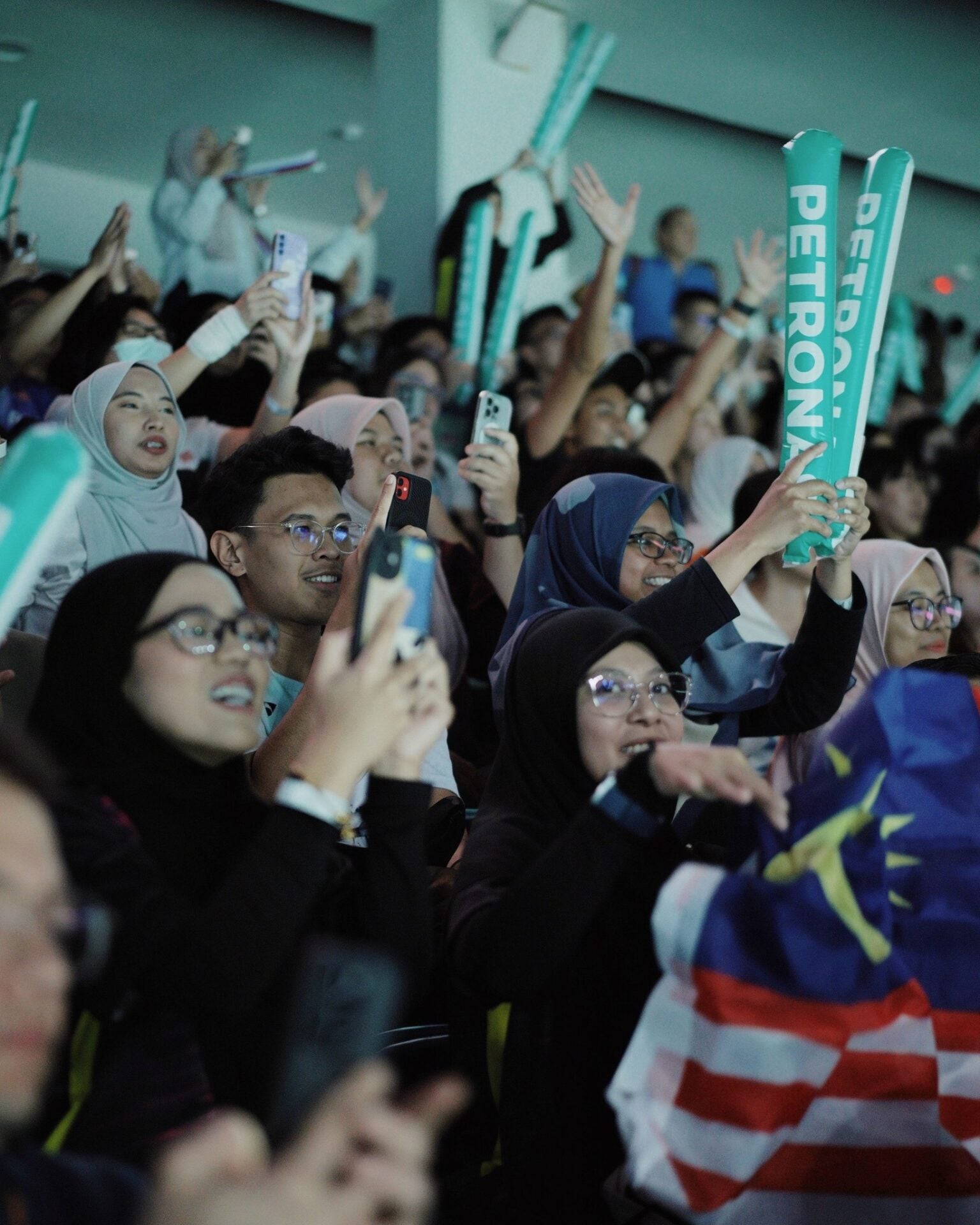 public badminton match