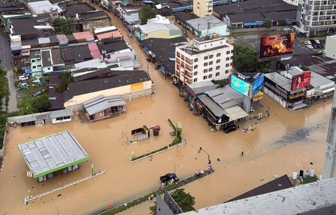 泰国合艾hatyai淹水大水灾