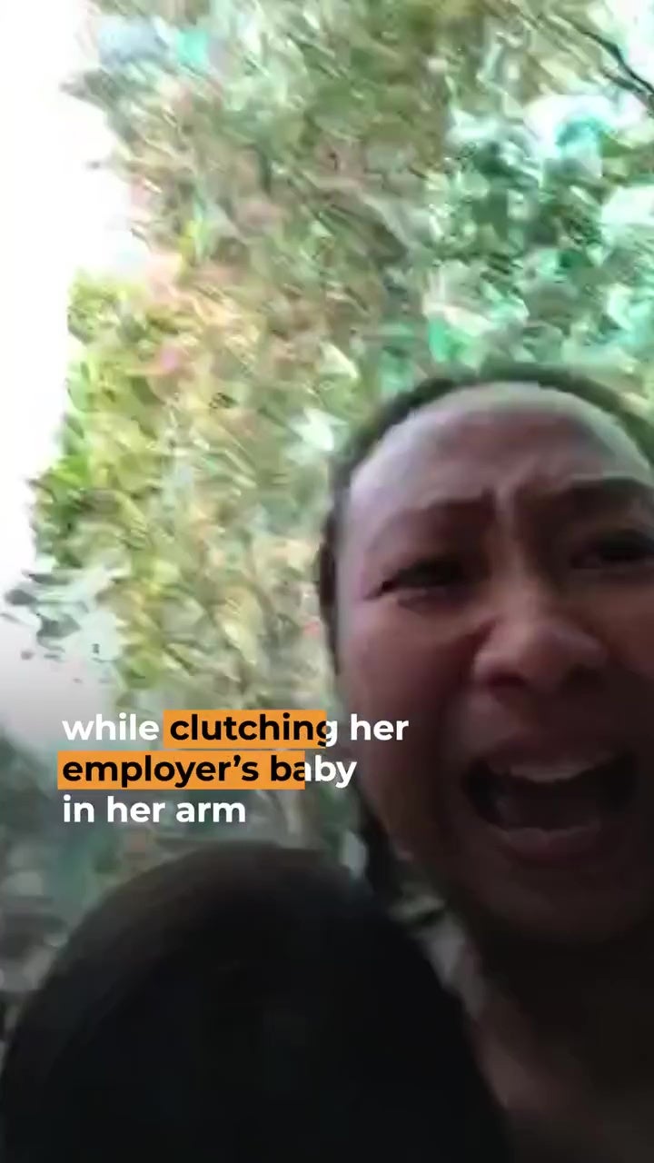 filipino maid hong kong fire 23rd floor carry baby open live safe 3