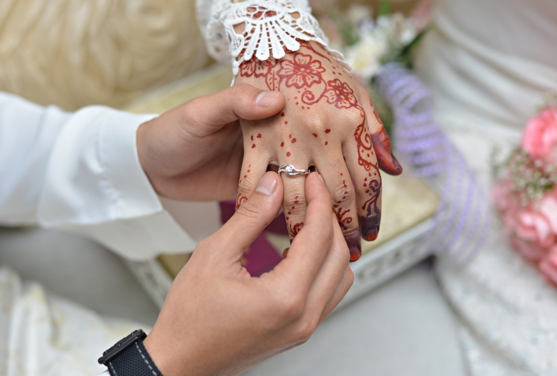 malay muslim wedding hand ring 123rf