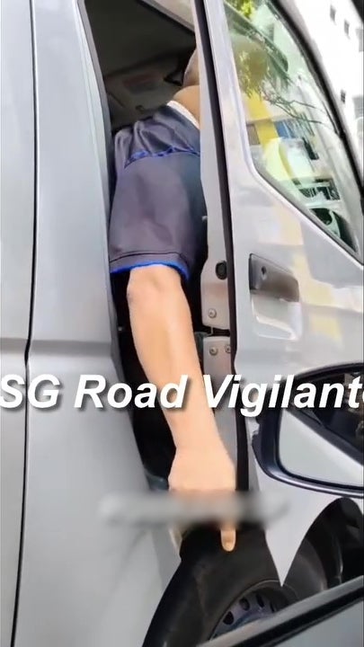 sg driver litter rubbish carpark scold go back malaysia 5