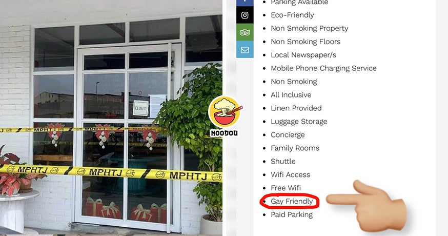 【被下令停业！】马六甲酒店官网自称“同性恋友好”，执法人员在酒店内发现2盒安全套！