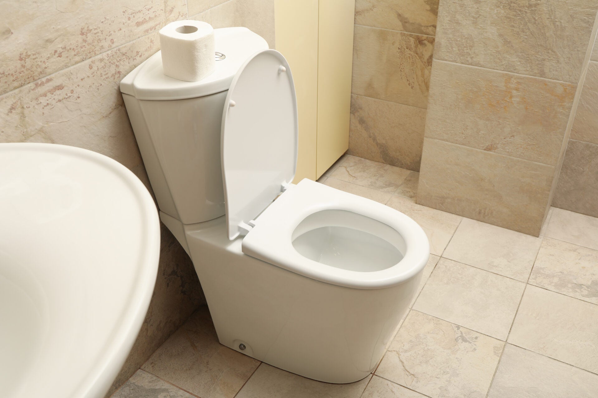 Toilet Bowl Modern Bathroom Light Beige Color