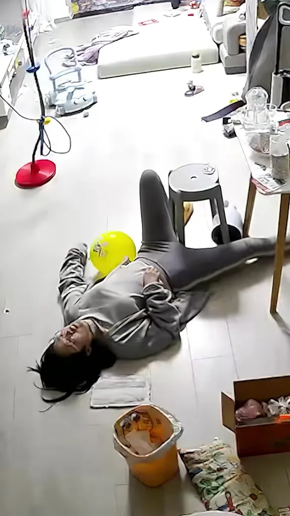 妈妈突然晕倒5岁儿子强人恐惧施救 1