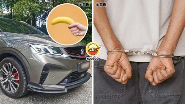 2 Men Roadside Car Banana Ft Img