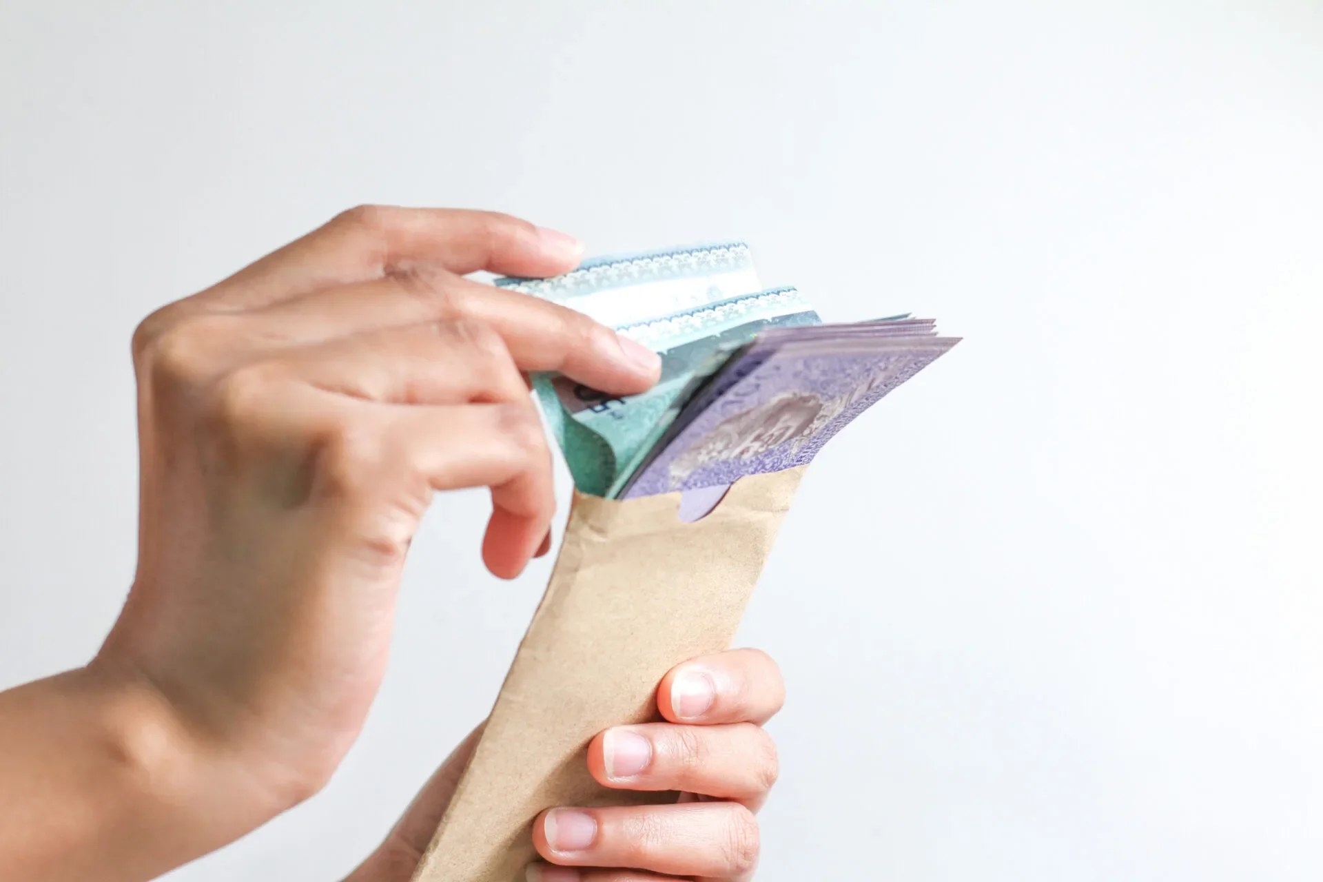 Salary Letter Envelope Cash Money Banknotes Malaysia Ringgit 123Rf